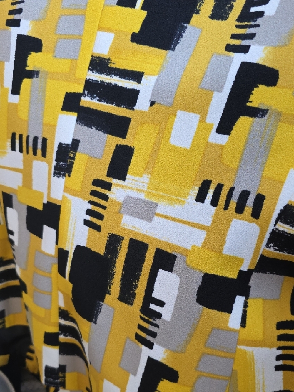 Kasper Yellow Abstract Print Jacket - Picture 4 of 7
